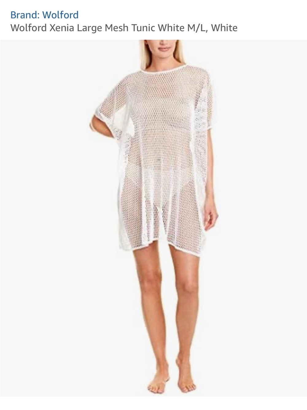Wolford Orange Xenia Sheer Net Tunic Coverup - Picture 8 of 9